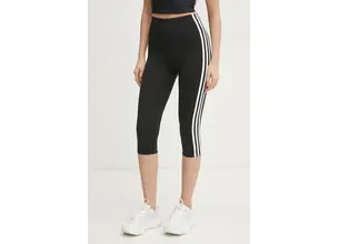 Κολάν adidas Originals 3S CAPRI LGNS χρώμα: μαύρο, JD5019