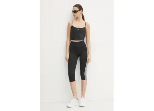 Κολάν adidas Originals 3S CAPRI LGNS χρώμα: μαύρο, JD5019