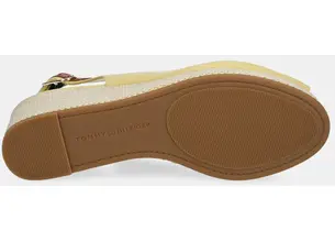 Σανδάλια Tommy Hilfiger FLAG MID WEDGE ESPAD SLINGBACK χρώμα: κίτρινο, FW0FW08595
