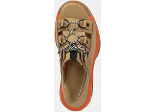 Σανδάλια nubuck Sorel REIN CB LACE PLATFORM HE χρώμα: μπεζ, 2113101263