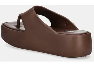 Σαγιονάρες Melissa MELISSA FREE PLATFORM THONG AD χρώμα: καφέ, M 36088 BE885