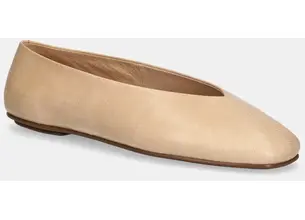 Δερμάτινες μπαλαρίνες Jeffrey Campbell Fathom χρώμα: μπεζ, JC-1528-1-11