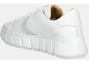 Δερμάτινα αθλητικά παπούτσια Philipp Plein Nappa Lo-Top Hexagon χρώμα: άσπρο, USC0698 PLE075N 01