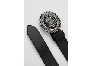Δερμάτινη ζώνη ZADIG&VOLTAIRE χρώμα: μαύρο, LWBT00279