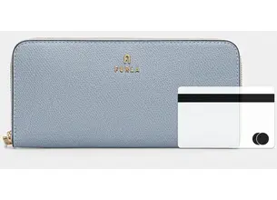 Δερμάτινο πορτοφόλι Furla γυναικείο, χρώμα: μπλε, WP00313 ARE000 3593S