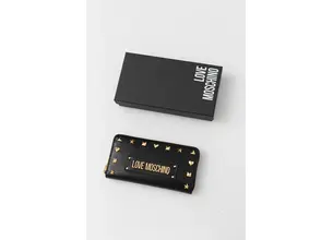 Πορτοφόλι Love Moschino χρώμα: μαύρο, JC5738PP0MKH0000