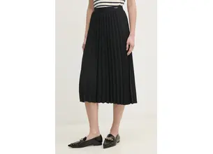 Φούστα Tommy Hilfiger χρώμα: μαύρο, WW0WW43886