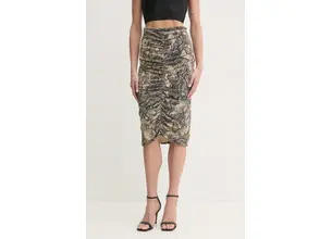 Φούστα Just Cavalli χρώμα: μπεζ, 78PAE815 JS457