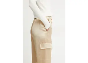Παντελόνι Guess NEW MARZIA χρώμα: μπεζ, W5GB08 WG7C0
