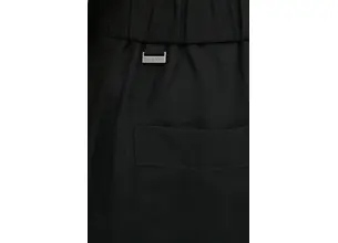 Παντελόνι με λινό μείγμα Calvin Klein χρώμα: μαύρο, K20K208381