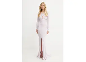 Φόρεμα Elisabetta Franchi χρώμα: ροζ, ABR3251E2