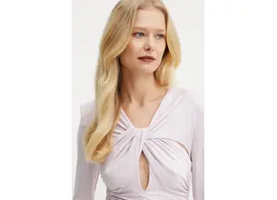 Φόρεμα Elisabetta Franchi χρώμα: ροζ, ABR3251E2