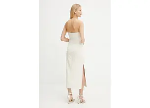 Φόρεμα Elisabetta Franchi χρώμα: μπεζ, AB76951E2