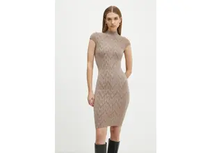 Φόρεμα Marciano Guess HERMIONE χρώμα: μπεζ, 4BGK0A 5661Z