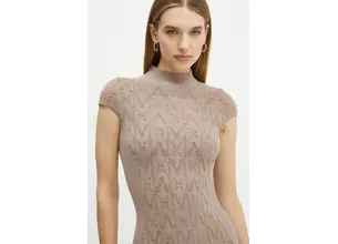 Φόρεμα Marciano Guess HERMIONE χρώμα: μπεζ, 4BGK0A 5661Z