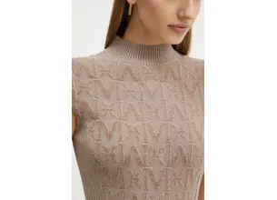 Φόρεμα Marciano Guess HERMIONE χρώμα: μπεζ, 4BGK0A 5661Z