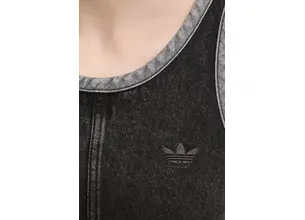 Φόρεμα τζιν adidas Originals DENIM 3S DRESS χρώμα: μαύρο, JD3108