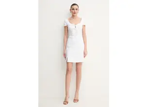 Λινό φόρεμα Guess ISABEAU χρώμα: άσπρο, W5GK41 WH5L2