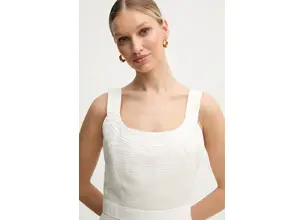 Φόρεμα Guess ELSIE χρώμα: μπεζ, W5GK77 WH610