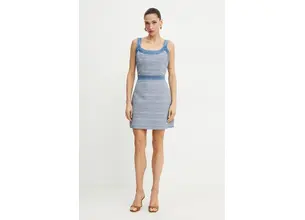 Φόρεμα Guess ELSIE χρώμα: μπλε, W5GK77 WH610