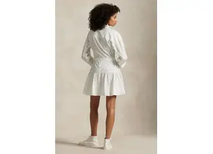 Βαμβακερό φόρεμα Polo Ralph Lauren χρώμα: άσπρο, 211965856