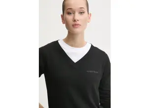 Ένα πουλόβερ σε μείγμα μεταξιού Guess Jeans χρώμα: μαύρο, W4BR84 Z3HO2