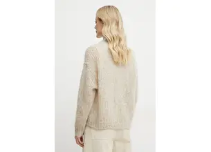 Μάλλινη ζακέτα Weekend Max Mara χρώμα: μπεζ, 2515341031600