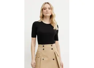 Μεταξωτό πουλόβερ Weekend Max Mara χρώμα: μαύρο, 2515361041600