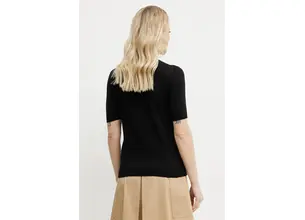 Μεταξωτό πουλόβερ Weekend Max Mara χρώμα: μαύρο, 2515361041600