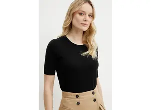 Μεταξωτό πουλόβερ Weekend Max Mara χρώμα: μαύρο, 2515361041600