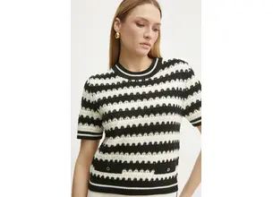 Πουλόβερ με προσθήκη μαλλιού Morgan MBEAUTY γυναικείο, χρώμα: μπεζ, MBEAUTY