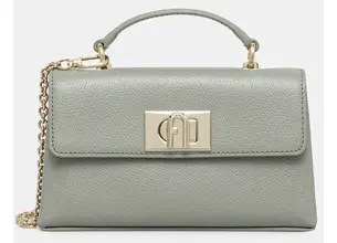 Δερμάτινη τσάντα Furla χρώμα: πράσινο, WE00423 ARE000 AG700