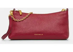 Δερμάτινη τσάντα Coccinelle χρώμα: ροζ, E5 QH0 55 01 01