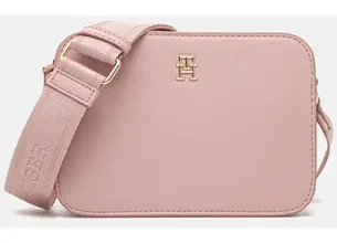 Τσάντα Tommy Hilfiger χρώμα: ροζ, AW0AW17229