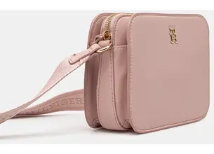 Τσάντα Tommy Hilfiger χρώμα: ροζ, AW0AW17229