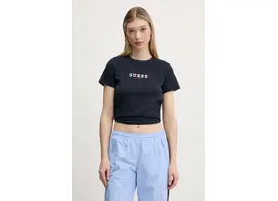 Μπλουζάκι Guess Jeans χρώμα: ναυτικό μπλε, W5RI54 J1314