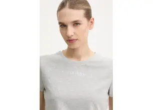 Μπλουζάκι Guess RHINESTONES χρώμα: γκρι, V5RI18 I3Z14