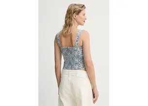 Μπλουζάκι Levi's SCULPTED BUSTIER χρώμα: μπλε, 001W4