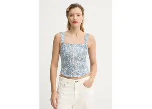 Μπλουζάκι Levi's SCULPTED BUSTIER χρώμα: μπλε, 001W4