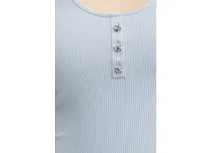 Μπλουζάκι Guess KARINA χρώμα: μπλε, W5GP43 KCTC2