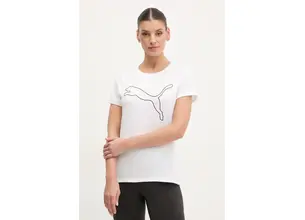 Μπλουζάκι προπόνησης Puma Train All Day Essentials χρώμα: άσπρο, 525892