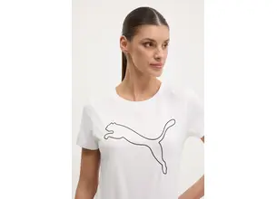 Μπλουζάκι προπόνησης Puma Train All Day Essentials χρώμα: άσπρο, 525892