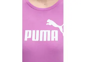 Βαμβακερό μπλουζάκι Puma γυναικείο, χρώμα: μοβ, 682371