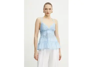 Μπλουζάκι Ermanno Scervino χρώμα: μπλε, 56TL025ES3