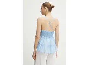 Μπλουζάκι Ermanno Scervino χρώμα: μπλε, 56TL025ES3