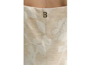 Φόρεμα από λινό μείγμα Blugirl Blumarine χρώμα: μπεζ, RA5131.T2942
