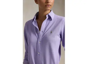 Βαμβακερό πουκάμισο Polo Ralph Lauren χρώμα: μοβ, 211924258