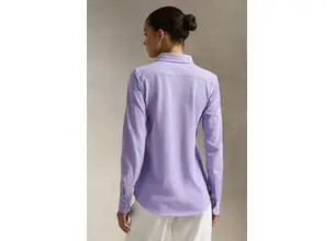 Βαμβακερό πουκάμισο Polo Ralph Lauren χρώμα: μοβ, 211924258