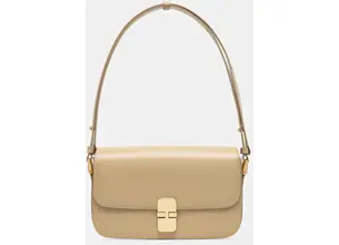 Δερμάτινη τσάντα A.P.C. Sac Grace Shoulder χρώμα: μπεζ, PXBMW.F61615