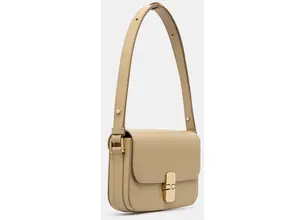 Δερμάτινη τσάντα A.P.C. Sac Grace Shoulder χρώμα: μπεζ, PXBMW.F61615